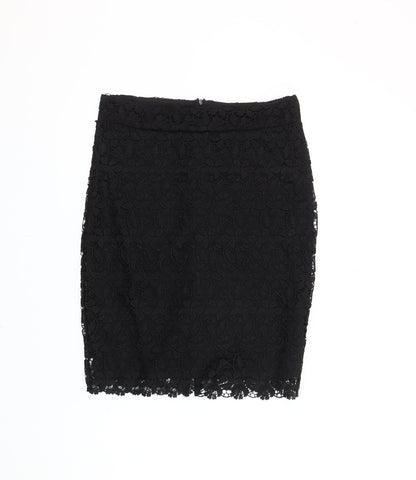 Papaya Women’s Black Lace Pencil Skirt Size 12 Knee Length Formal