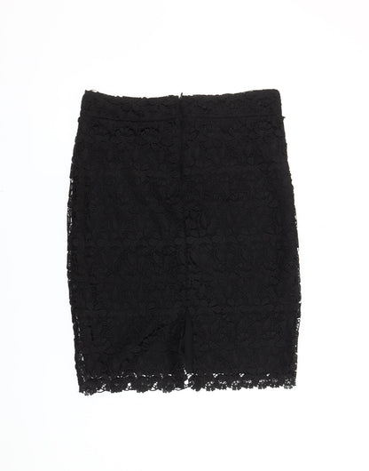 Papaya Women’s Black Lace Pencil Skirt Size 12 Knee Length Formal