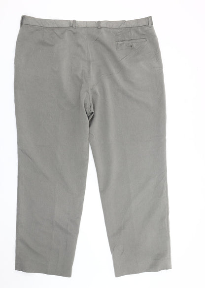 Greenwoods Mens Grey Chino Trousers 45in Waist 29in Leg Big & Tall
