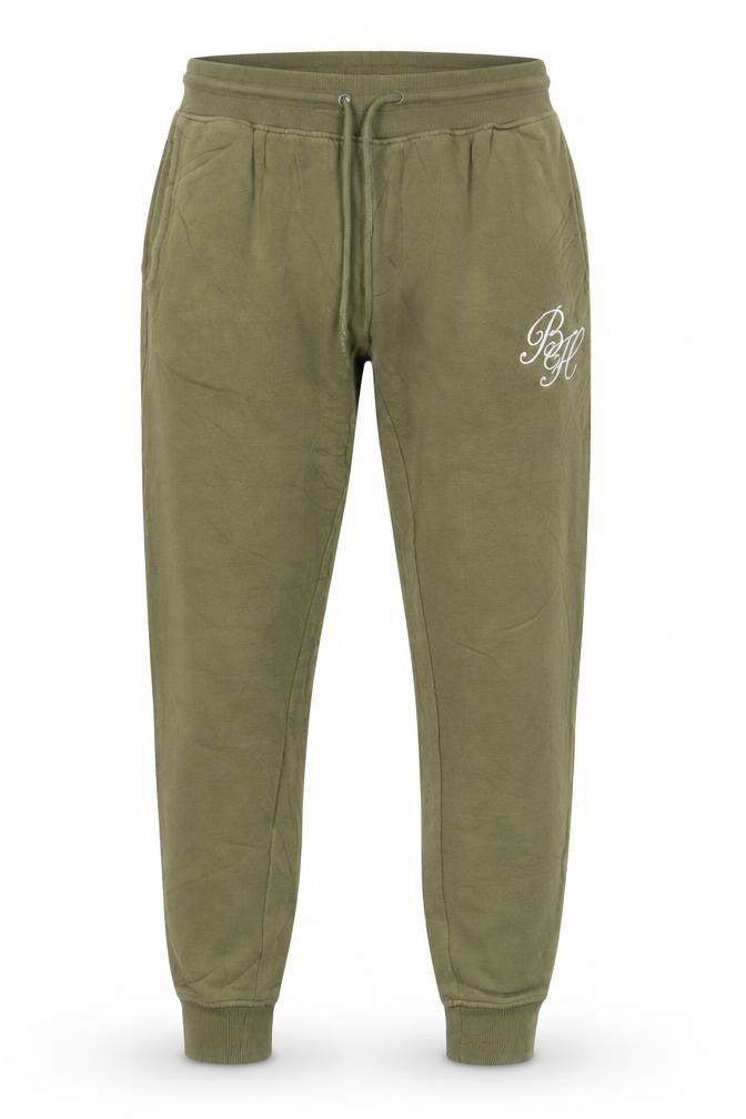 Mens UK Size M Beck & Hersey Regular Fit Jogger Green Trousers