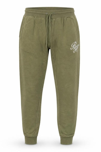 Mens UK Size M Beck & Hersey Regular Fit Jogger Green Trousers