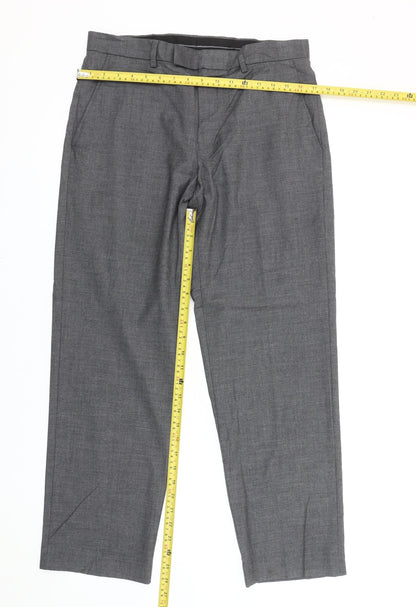 Marks and Spencer Men’s Grey Regular Fit Dress Pants 32W 29L