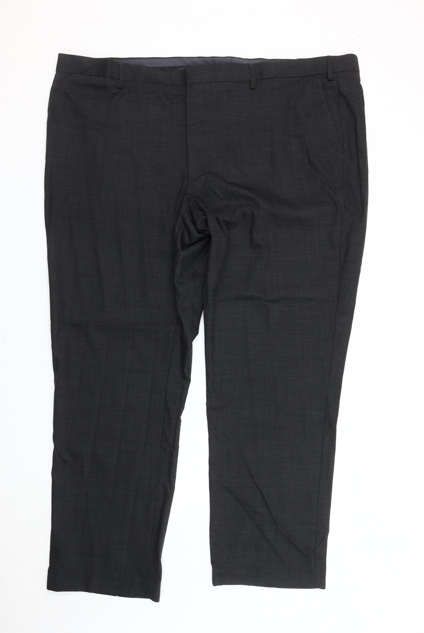 Marks and Spencer Men’s Black Wool Blend Dress Trousers 50in Waist 31in Leg