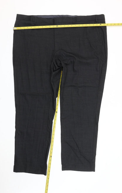 Marks and Spencer Men’s Black Wool Blend Dress Trousers 50in Waist 31in Leg