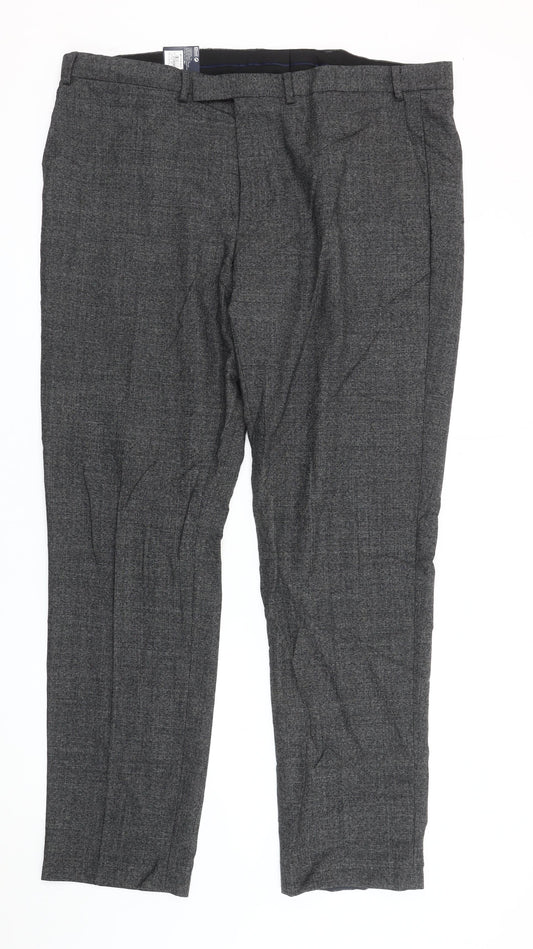 Marks and Spencer Men's Grey Wool Dress Pants Trousers 42L