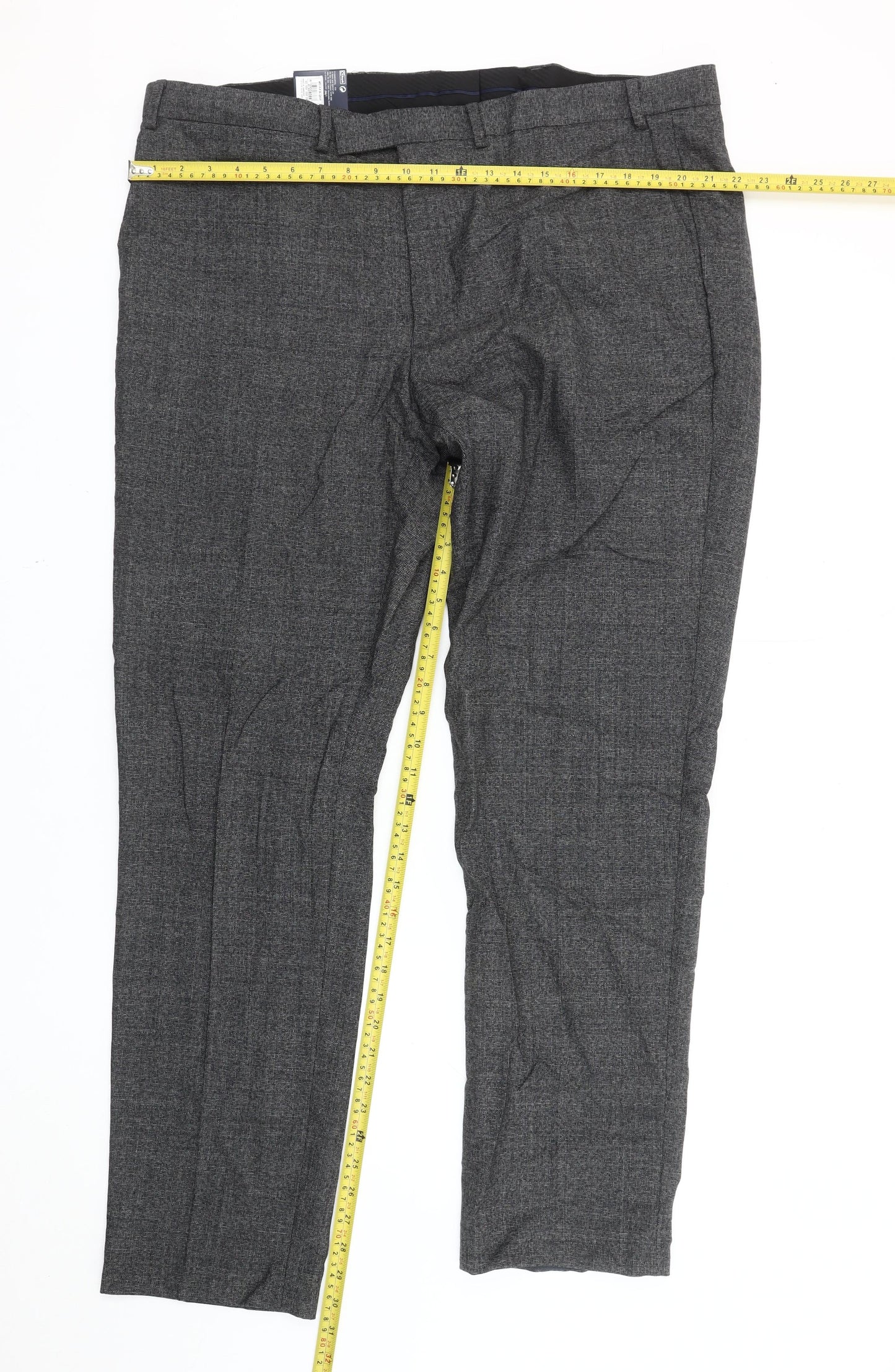 Marks and Spencer Men's Grey Wool Dress Pants Trousers 42L