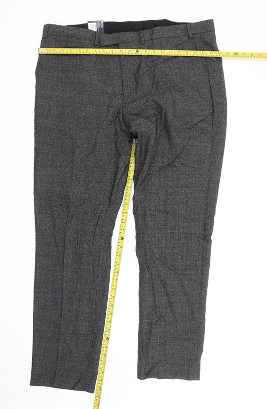 Marks and Spencer Men's Grey Wool Dress Pants Trousers 42L