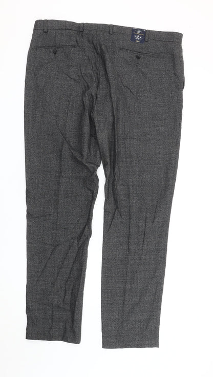 Marks and Spencer Men's Grey Wool Dress Pants Trousers 42L