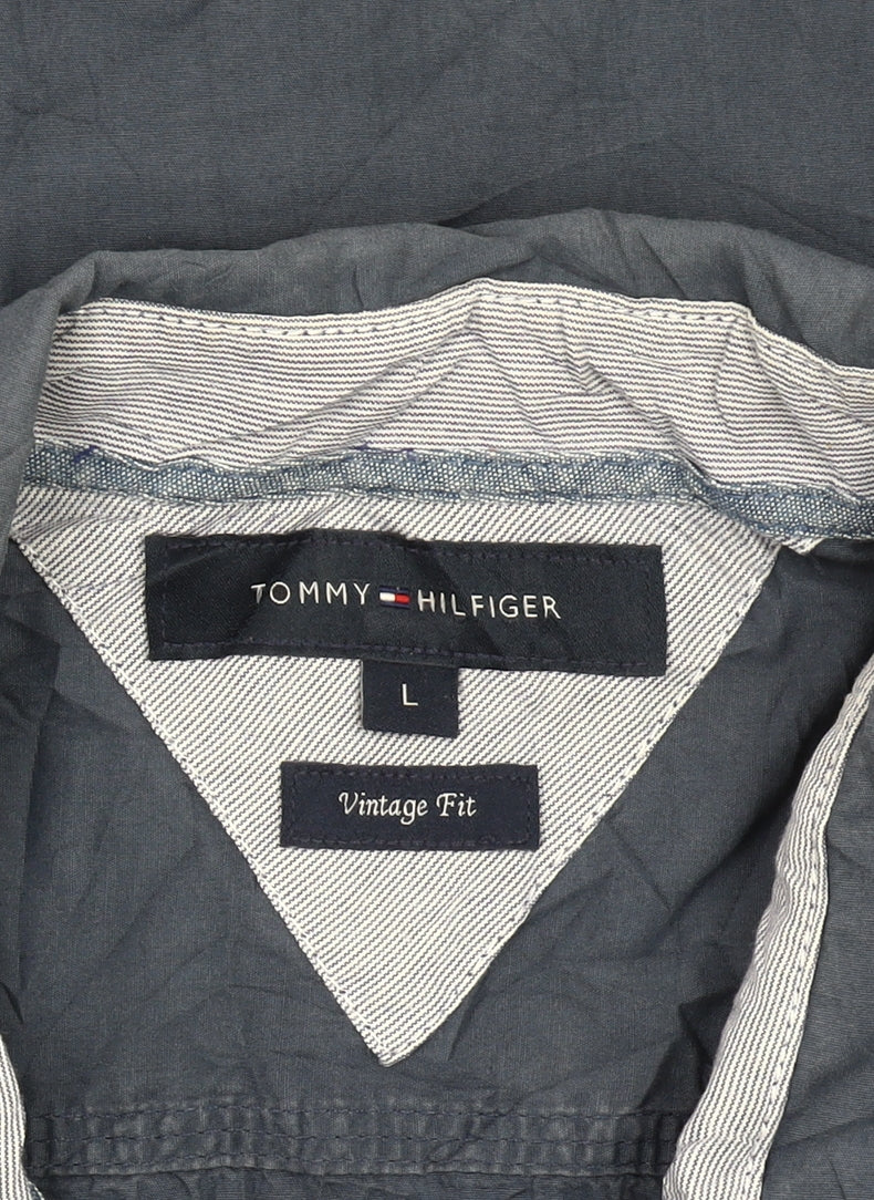 Tommy Hilfiger Men’s Blue L Classic Vintage Fit Short Sleeve Shirt