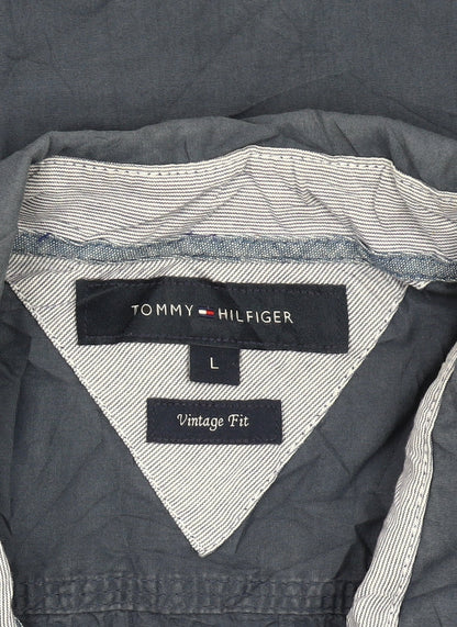 Tommy Hilfiger Men’s Blue L Classic Vintage Fit Short Sleeve Shirt