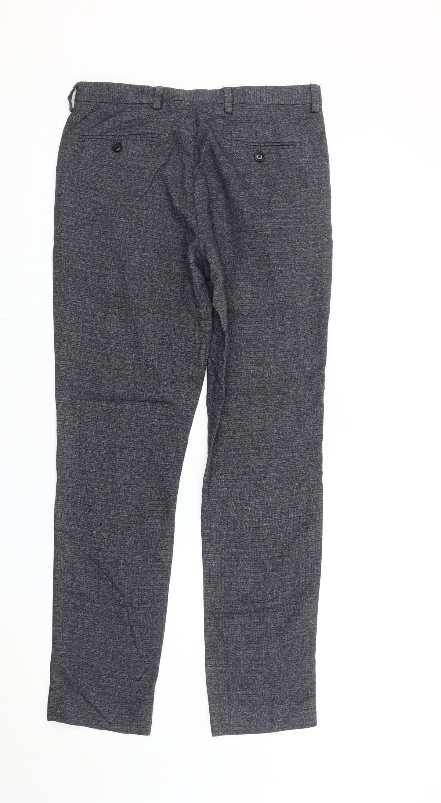Mens UK Size 30R Burton Menswear London Slim Fit Dress Pants Grey Trousers