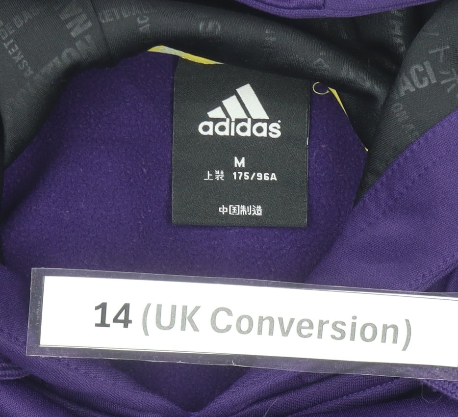 Adidas Womens Purple Los Angeles Lakers Hoodie Size 14 UK Polyester