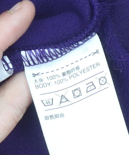 Adidas Womens Purple Los Angeles Lakers Hoodie Size 14 UK Polyester