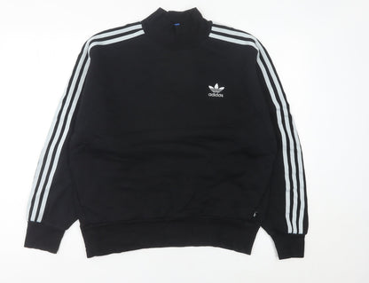 Adidas Womens Black Sweatshirt UK 10 Regular Fit Sportswear
