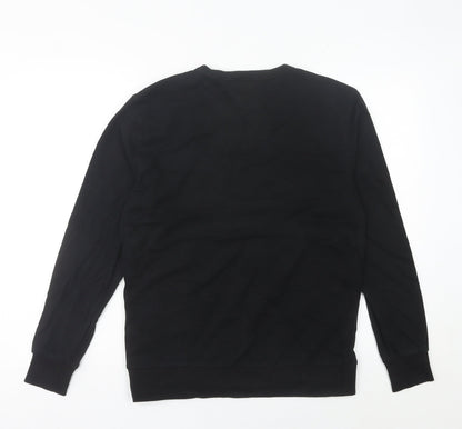 Champion Unisex Adults Black Medium Pullover Sweatshirt Logo