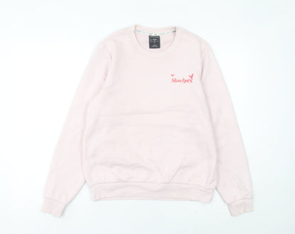Skechers Women’s Pink Crew Neck Sweatshirt Size 8 Cotton Blend