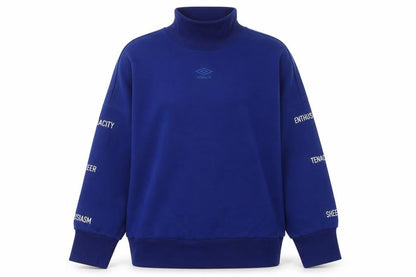 Umbro Womens Blue Sweatshirt Size 10 High Neck Pullover Sportswear