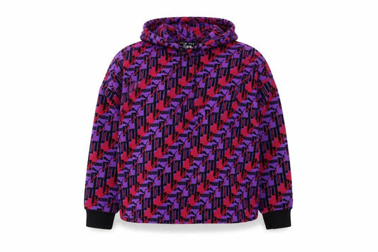 Front view of Puma XTG women’s hoodie multicoloured logo print, size UK 12, uk