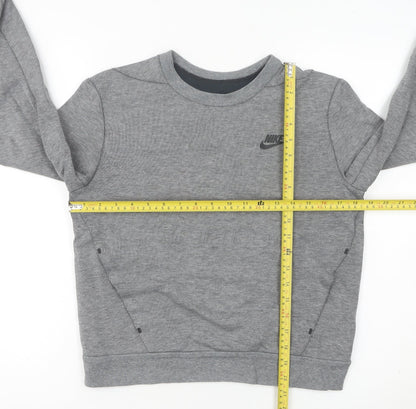 Nike Womens Grey Pullover Sweatshirt Size 4 Small Logo Sportswear