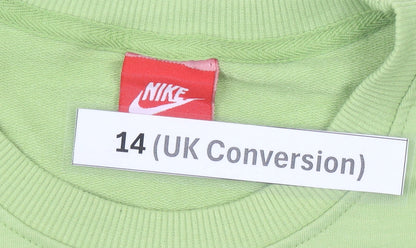 Nike Women’s Green Sweatshirt Size 14 Crew Neck Pullover