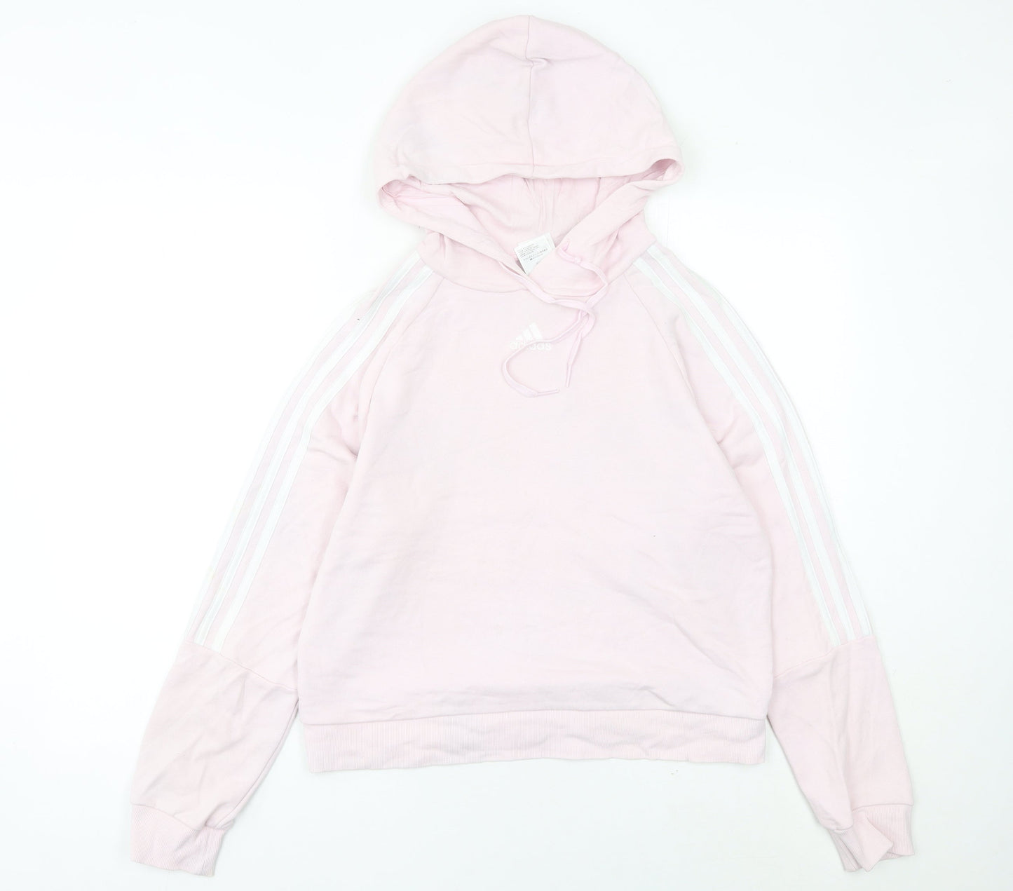 Adidas Womens Pink Pullover Hoodie Size 8 UK Cotton Blend