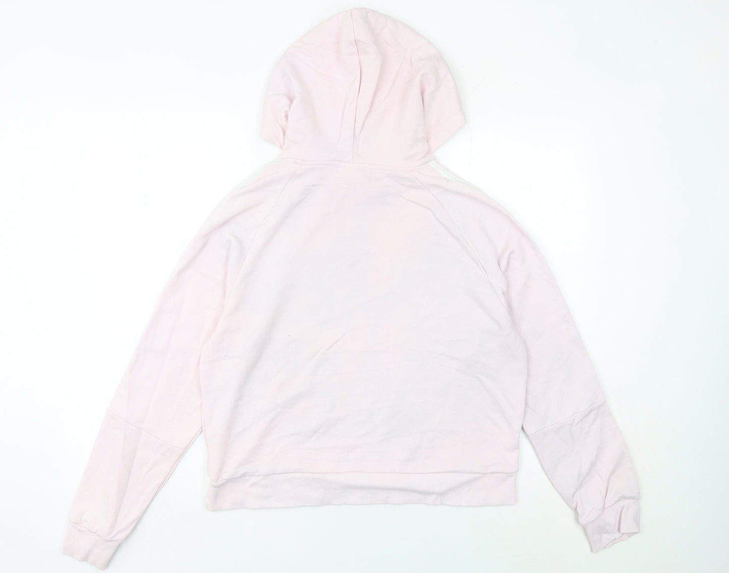 Adidas Womens Pink Pullover Hoodie Size 8 UK Cotton Blend