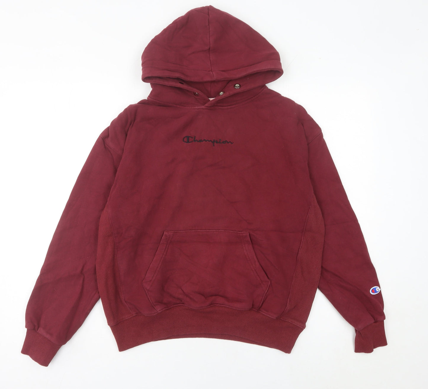 Champion Womens Burgundy Hoodie Size 8 Cotton Pullover Sweatshirt