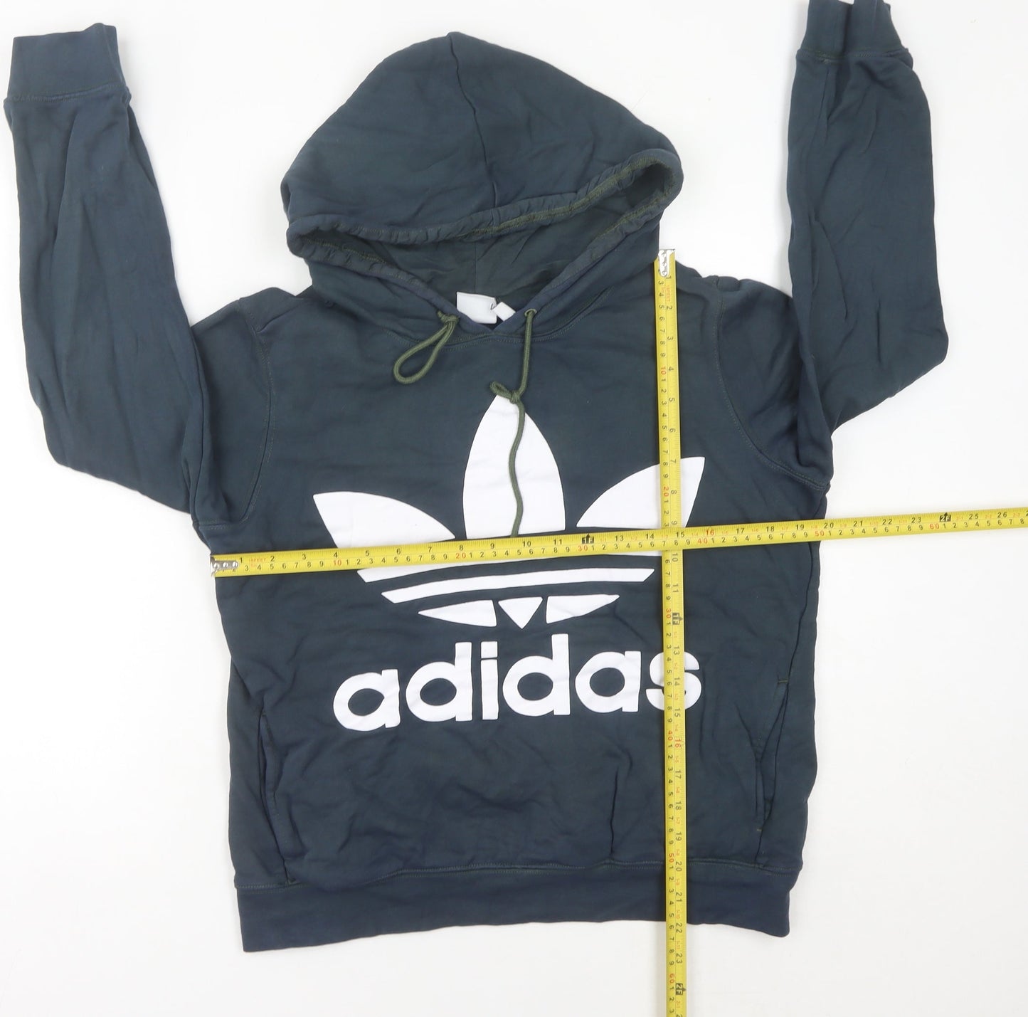 Adidas Women’s Blue Hoodie UK 8 Trefoil Logo Pullover Sweatshirt
