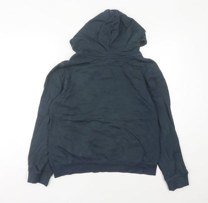 Adidas Women’s Blue Hoodie UK 8 Trefoil Logo Pullover Sweatshirt