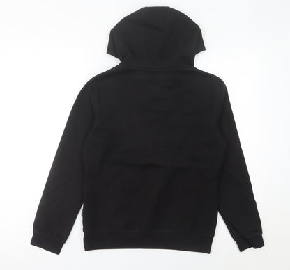 FILA Womens Black Pullover Hoodie Size 6 Regular Fit Logo Sportswear