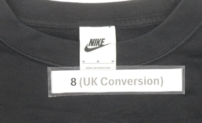 Nike Women’s Black Sweatshirt UK 8 Crew Neck Long Sleeve Cotton Blend