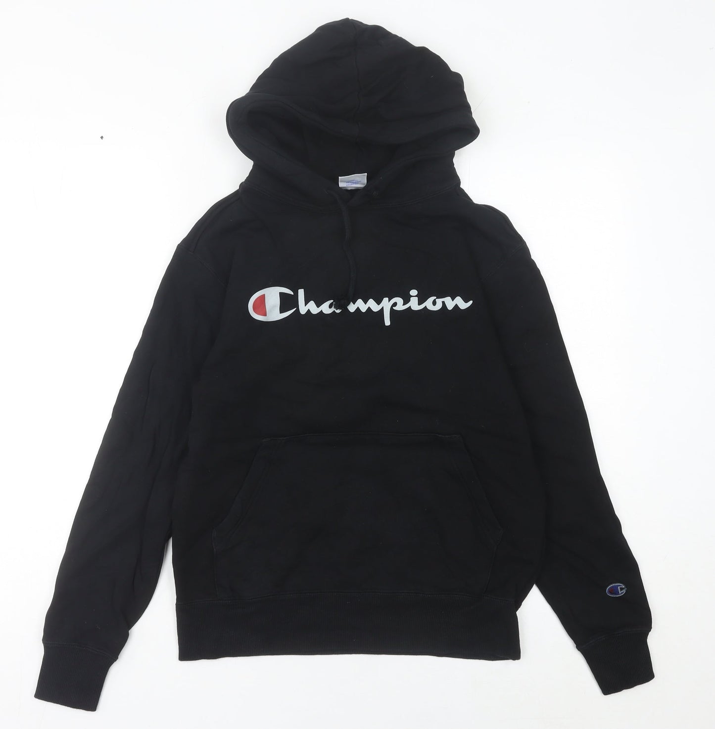 Champion Women Black Size 8 Pullover Hoodie with Logo