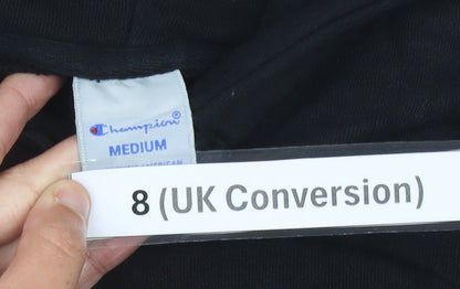 Champion Women Black Size 8 Pullover Hoodie with Logo