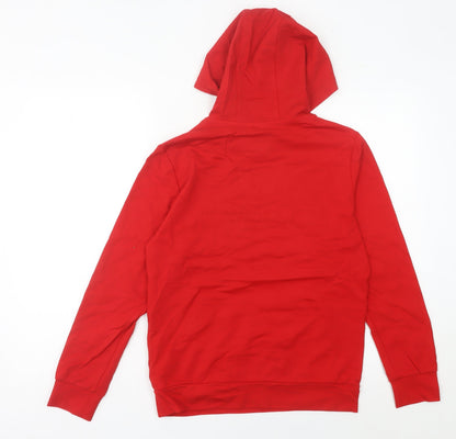 Champion Women’s Red Hoodie Pullover UK 6 Small Logo Sportswear