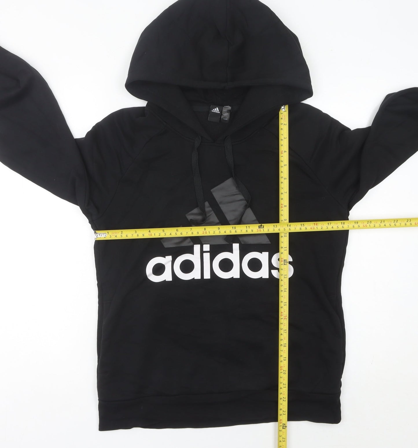 Adidas Women’s Black Hoodie Size 12 UK Pullover Cotton Blend