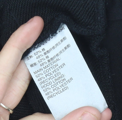 Adidas Women’s Black Hoodie Size 12 UK Pullover Cotton Blend