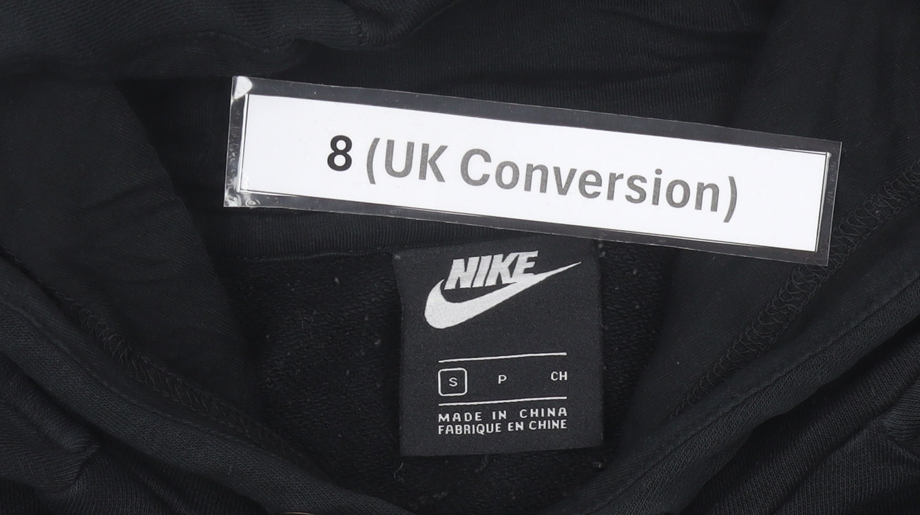 Nike Womens Black Size 8 Pullover Hoodie Sweatshirt with Logo