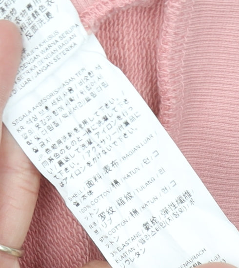 Puma Womens Pink Pullover Hoodie Size 10 Regular Fit Cotton