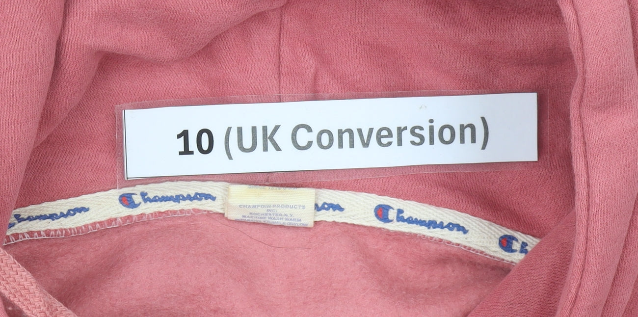 Champion Womens Pink Hoodie Size 10 Pullover Logo Sportswear