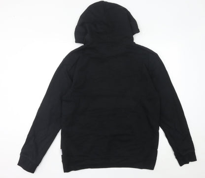 Champion Womens Black Hoodie UK 12 Pullover Logo Sweatshirt