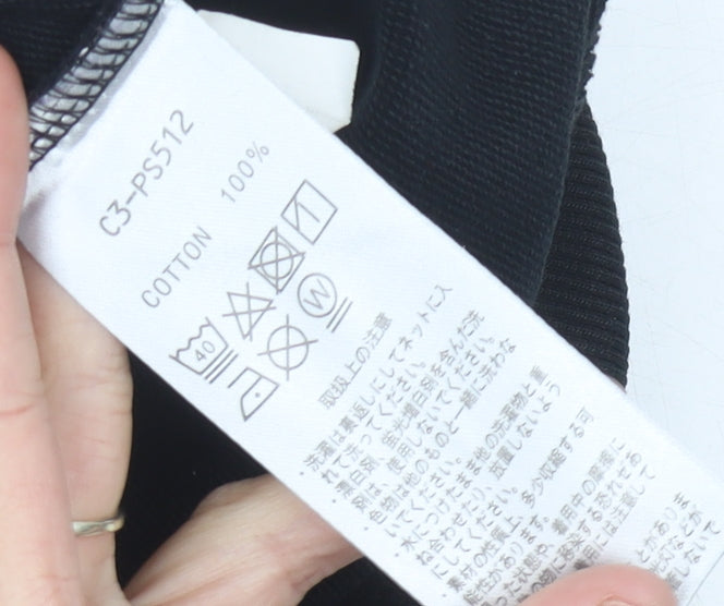 Champion Womens Black Hoodie UK 12 Pullover Logo Sweatshirt