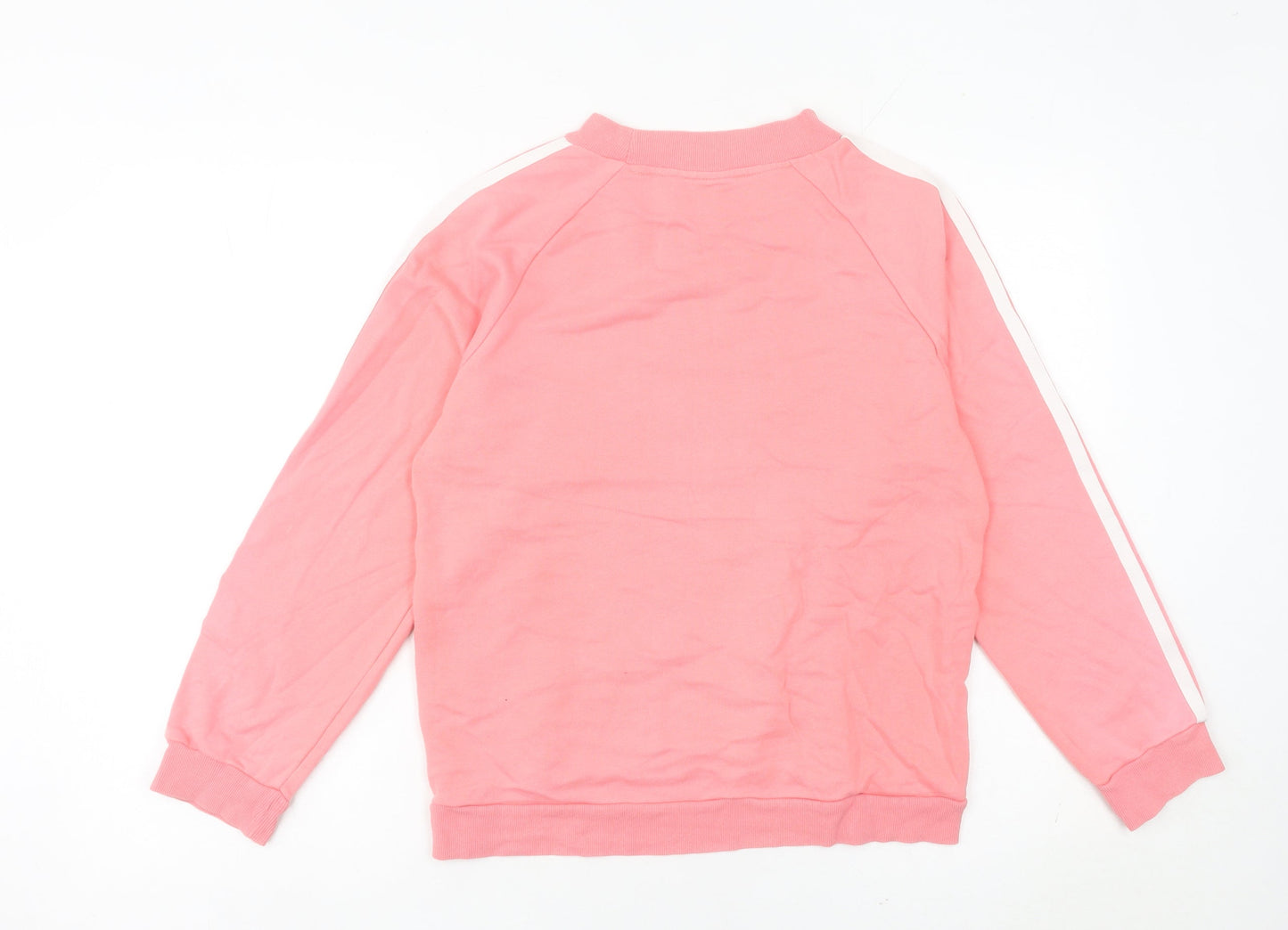 Adidas Women’s Pink Sweatshirt UK 10 Cotton Crew Neck Logo
