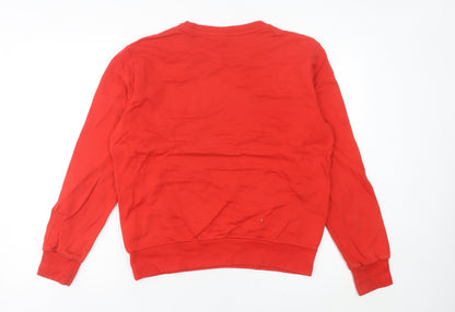 Puma Women’s Red Sweatshirt Size 10 Logo Pullover Jumper