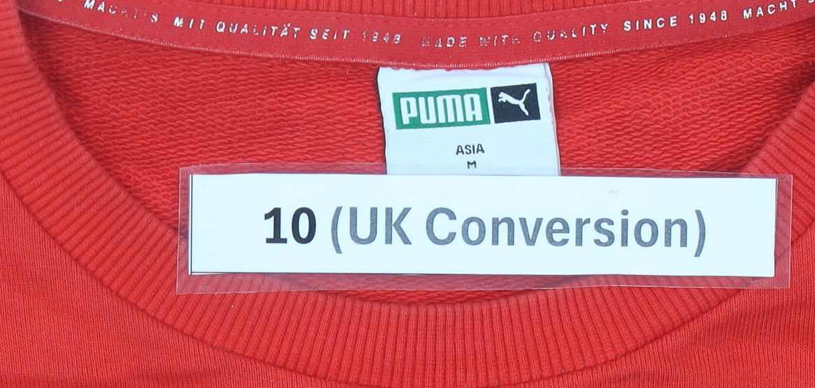 Puma Women’s Red Sweatshirt Size 10 Logo Pullover Jumper