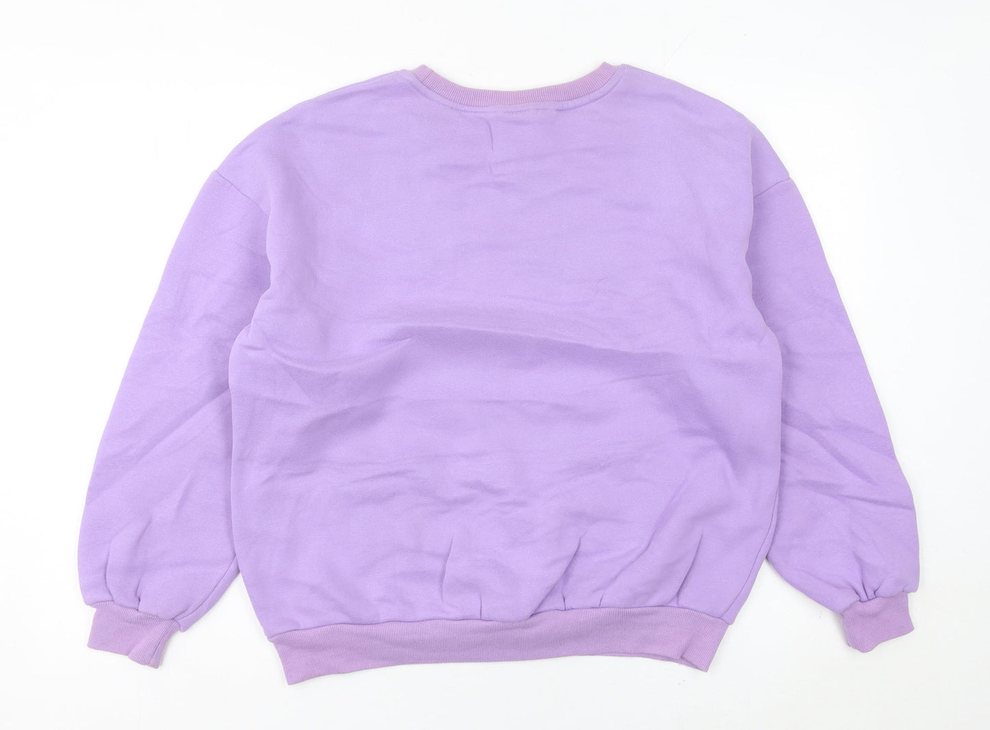 Nike Womens Purple Logo Sweatshirt Size 12 Pullover Crew Neck