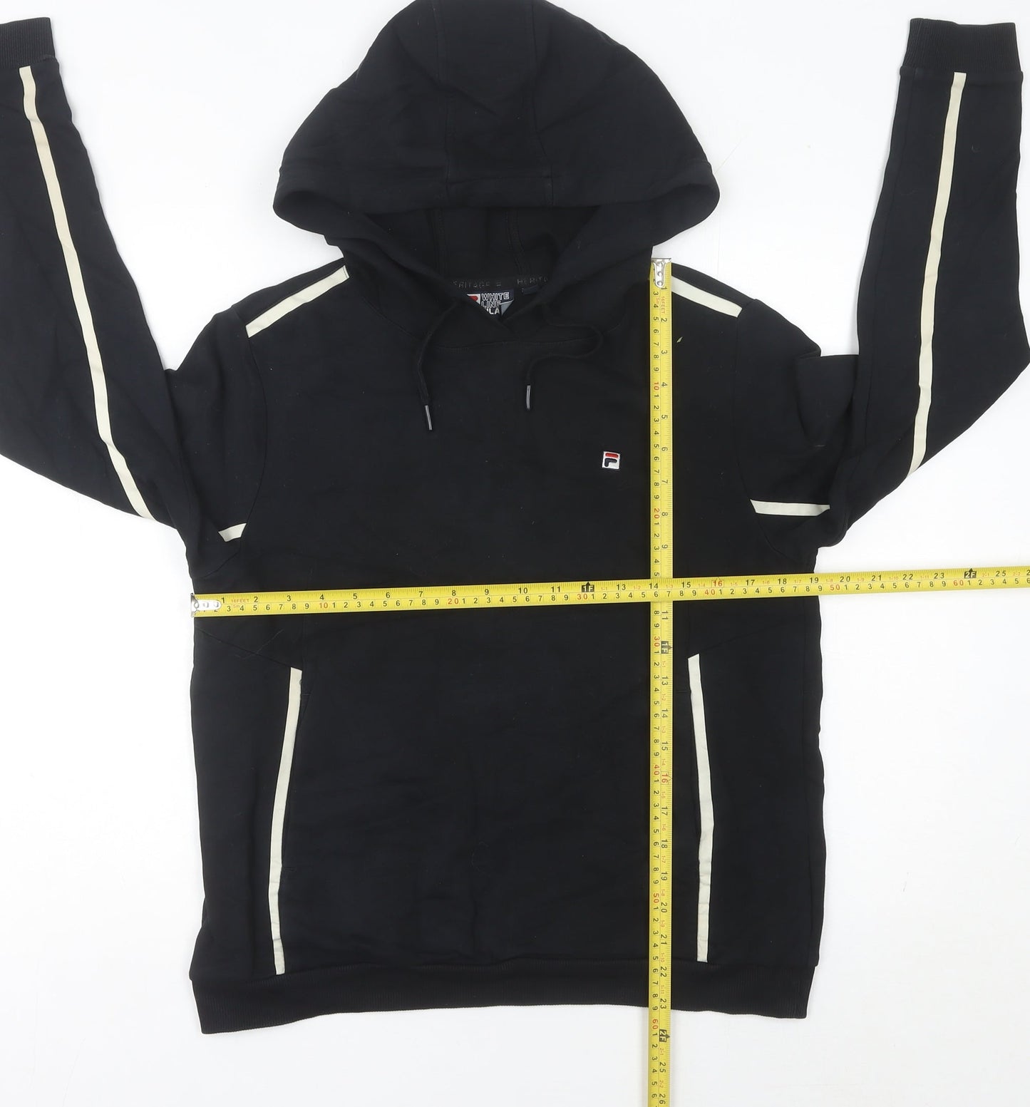 Fila Women’s Black Hoodie Size 12 Pullover Long Sleeve Sportswear