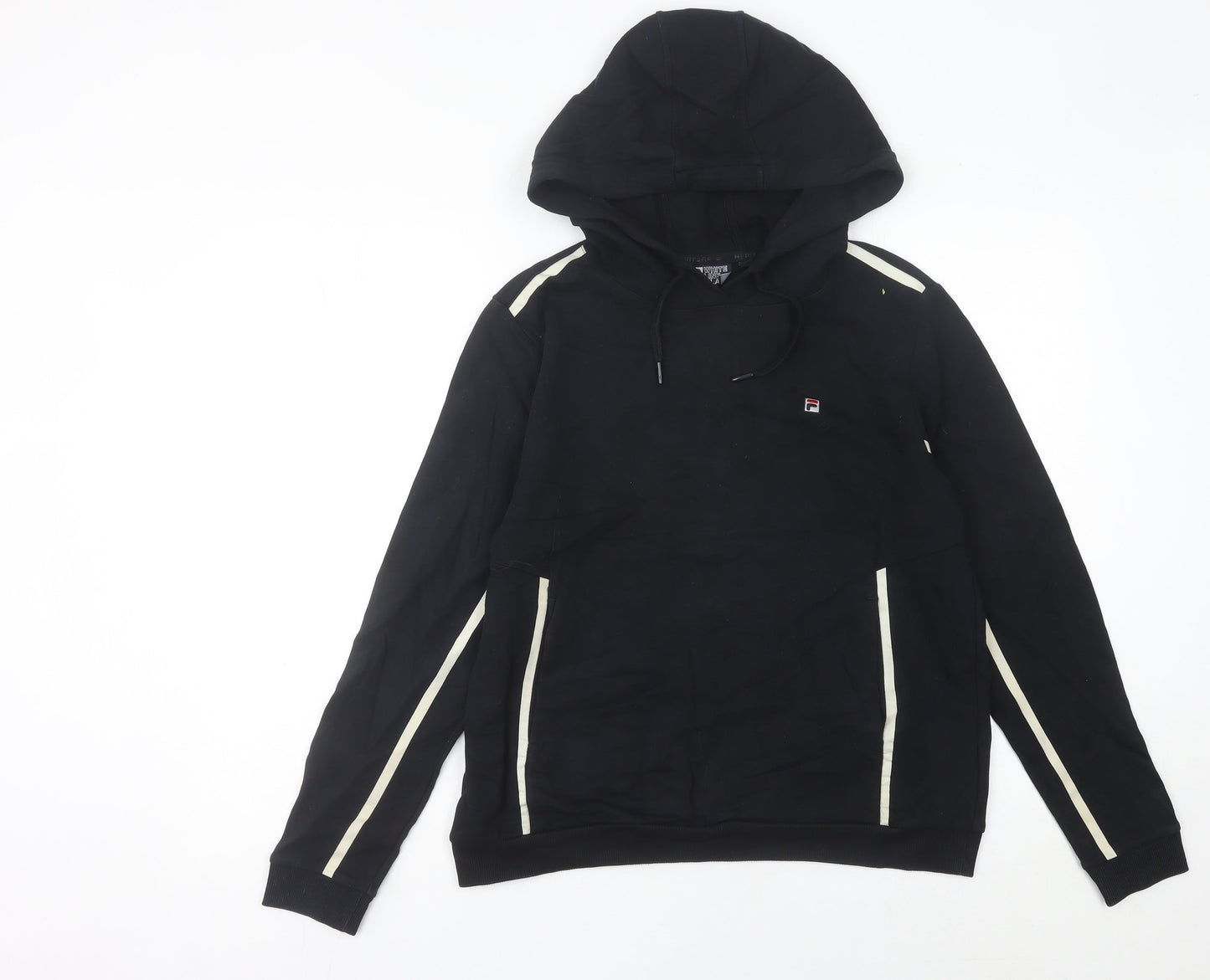 Fila Women’s Black Hoodie Size 12 Pullover Long Sleeve Sportswear