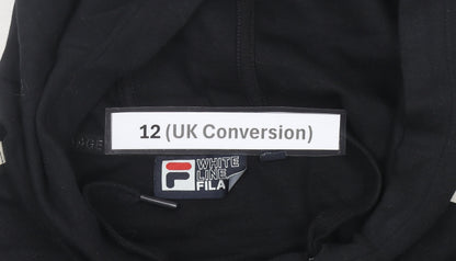 Fila Women’s Black Hoodie Size 12 Pullover Long Sleeve Sportswear
