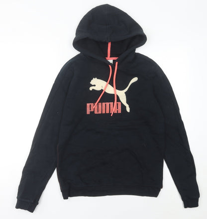 Puma Womens Black Pullover Hoodie UK 10 Regular Fit Sportswear