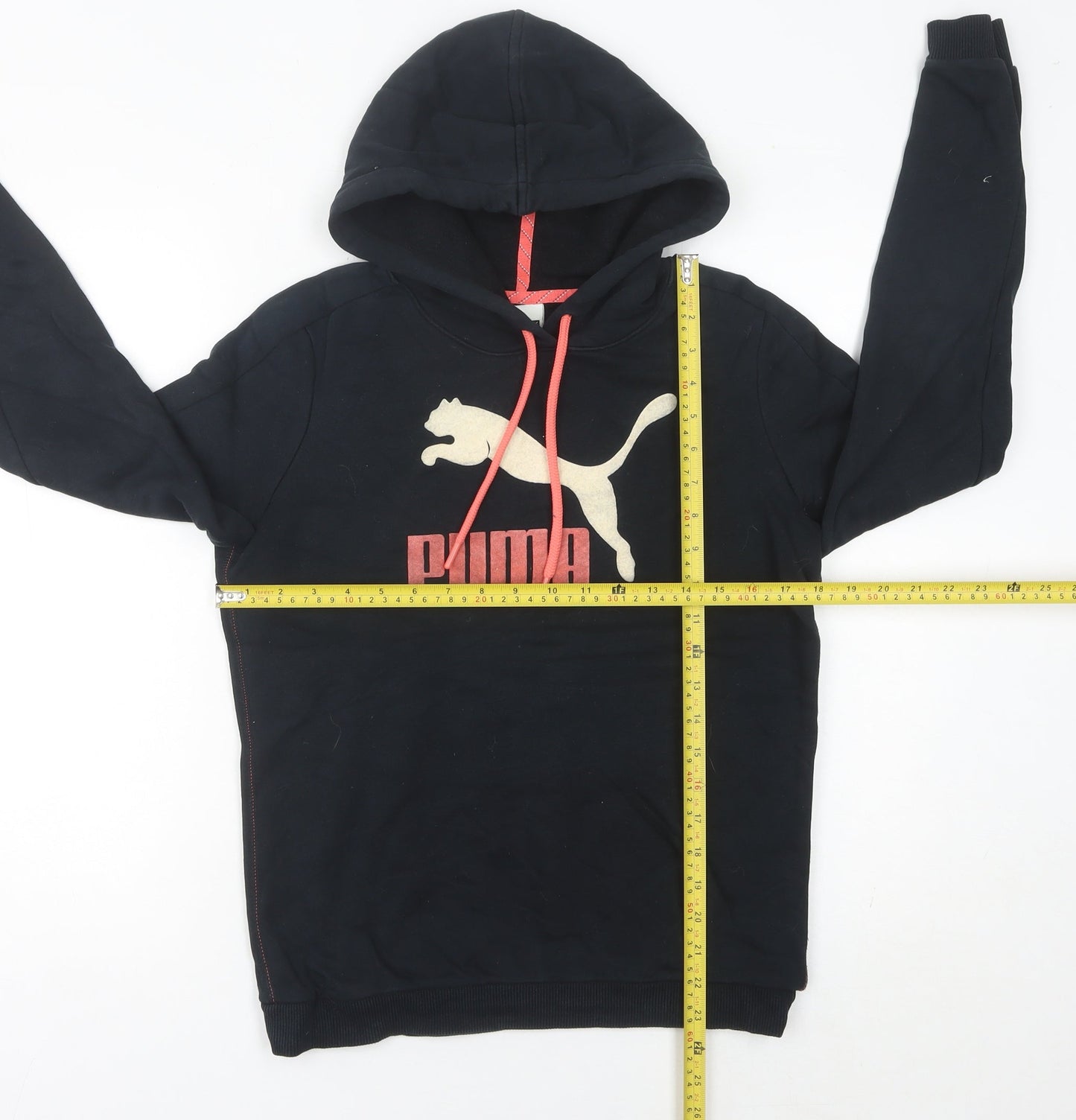 Puma Womens Black Pullover Hoodie UK 10 Regular Fit Sportswear